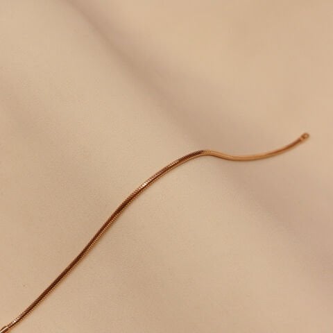Rose Gold 2 Mm Tondo Balık Sırtı Zincir Modern Bileklik