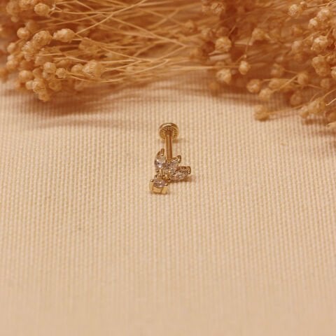 3 Markiz Taşlı Sallantılı Tragus Piercing