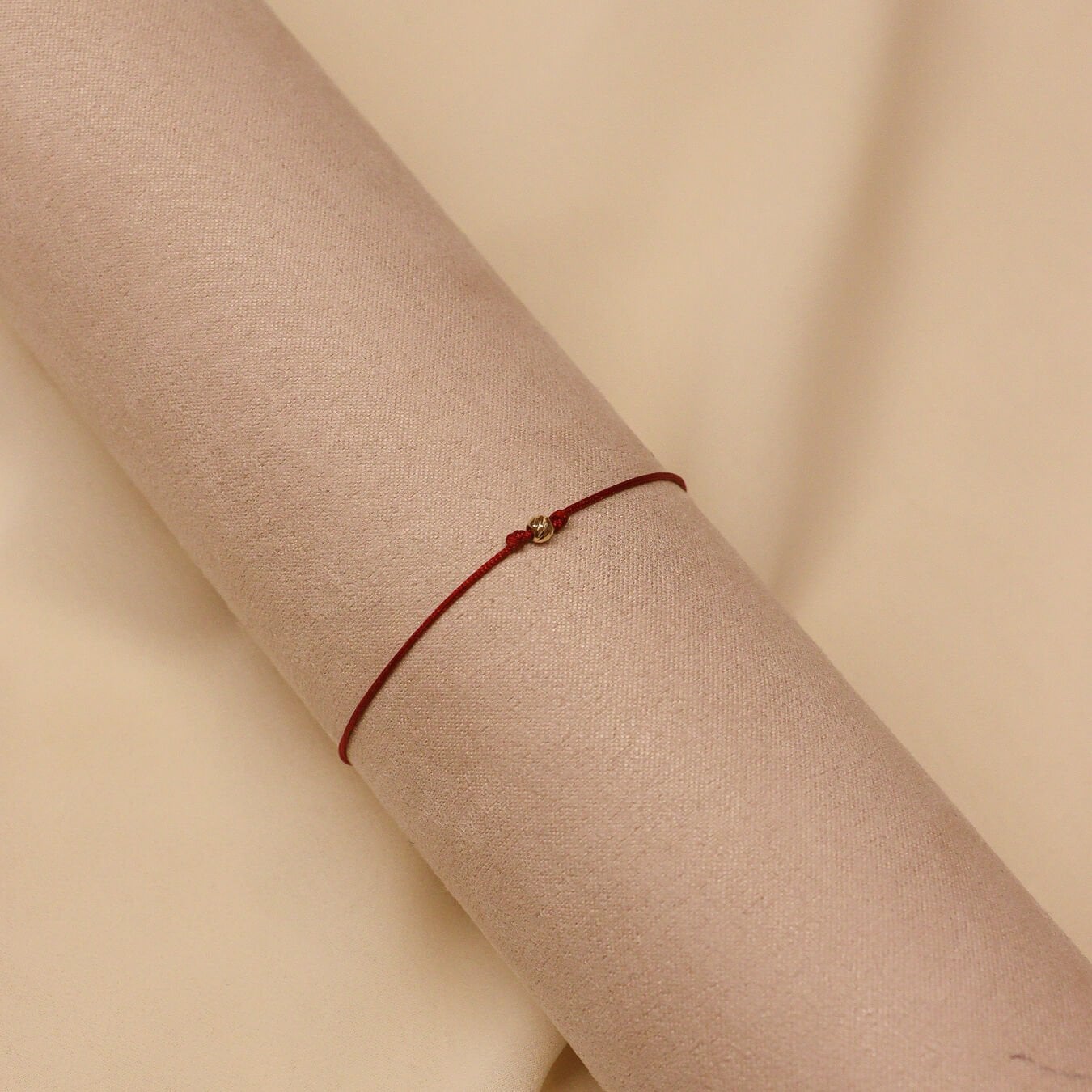 2 Mm Dorika Bordo İpli Bileklik