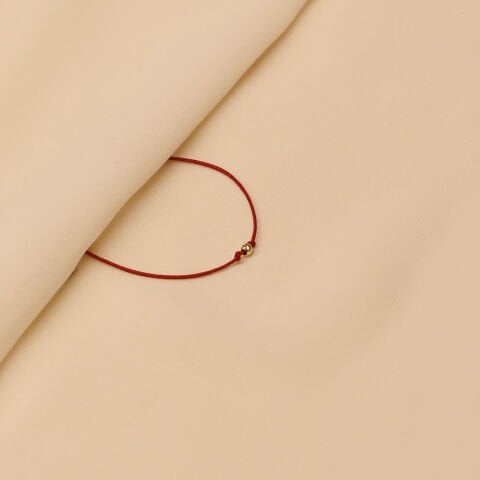 2 Mm Dorika Bordo İpli Bileklik