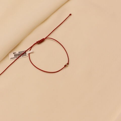 2 Mm Dorika Bordo İpli Bileklik