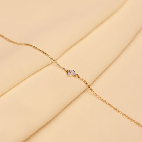 Mineli Kalp Minimal Bileklik