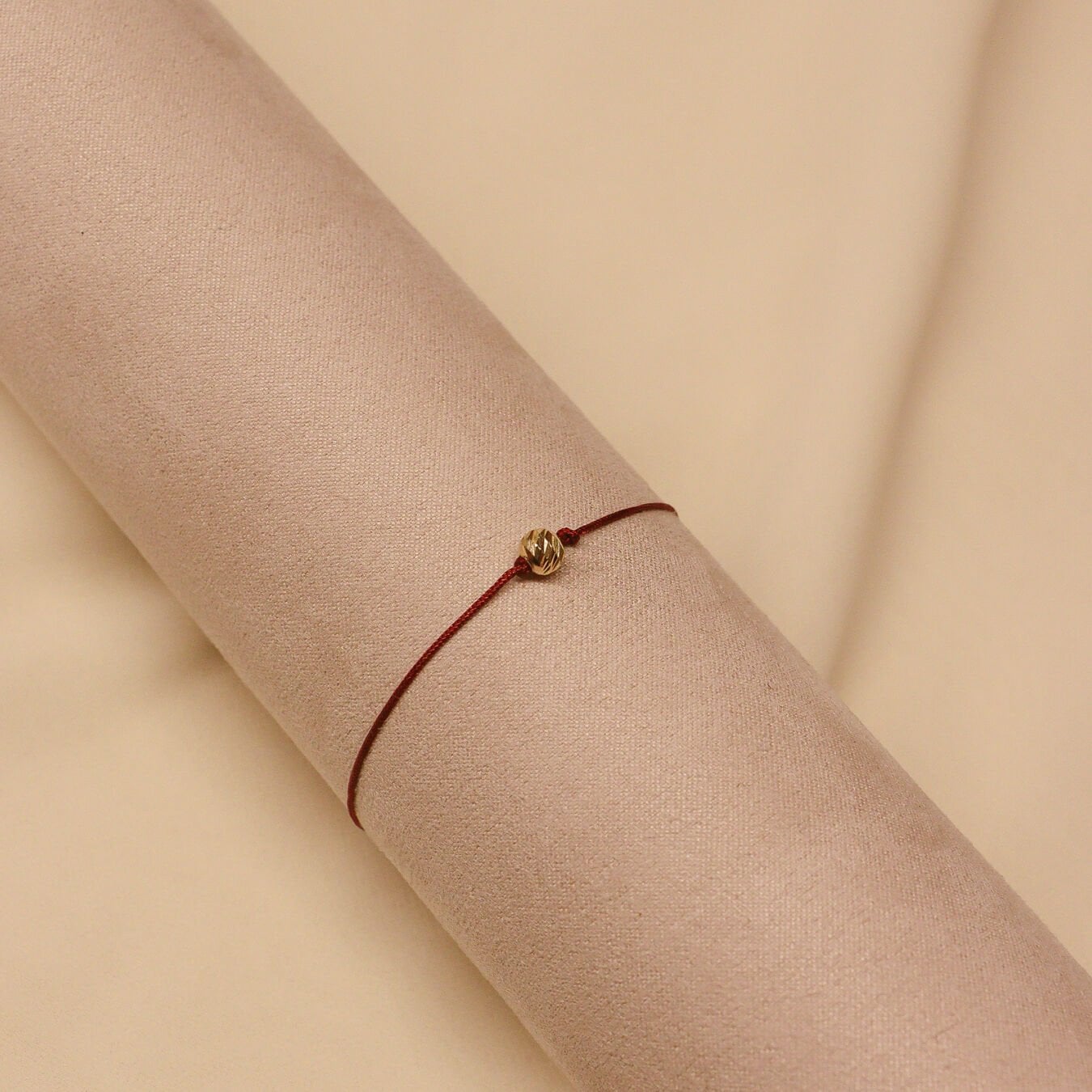 5 Mm Dorika Bordo İpli Bileklik