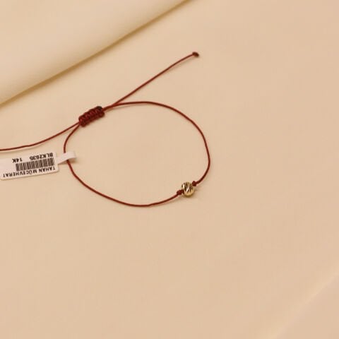 5 Mm Dorika Bordo İpli Bileklik