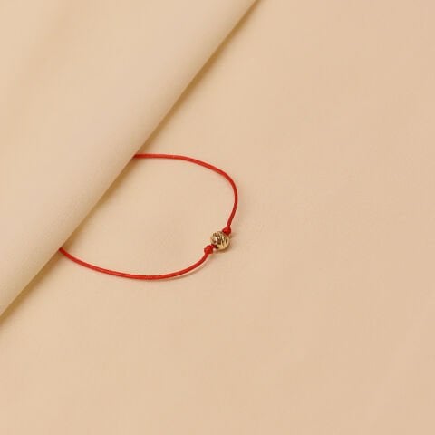 5 Mm Dorika Kırmızı İpli Bileklik