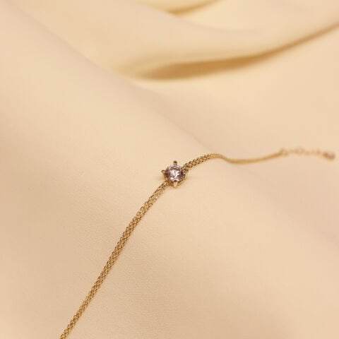 4 Tırnak Tektaş Minimal Bileklik