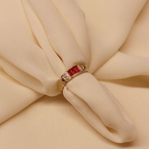 Assos Red Modern Yüzük