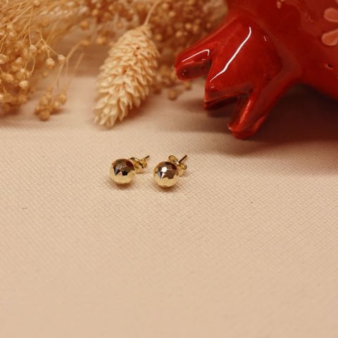 6 mm Disko Top Vidalı Küpe