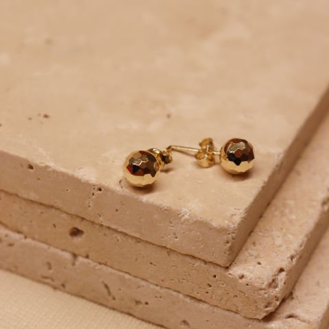 6 mm Disko Top Vidalı Küpe
