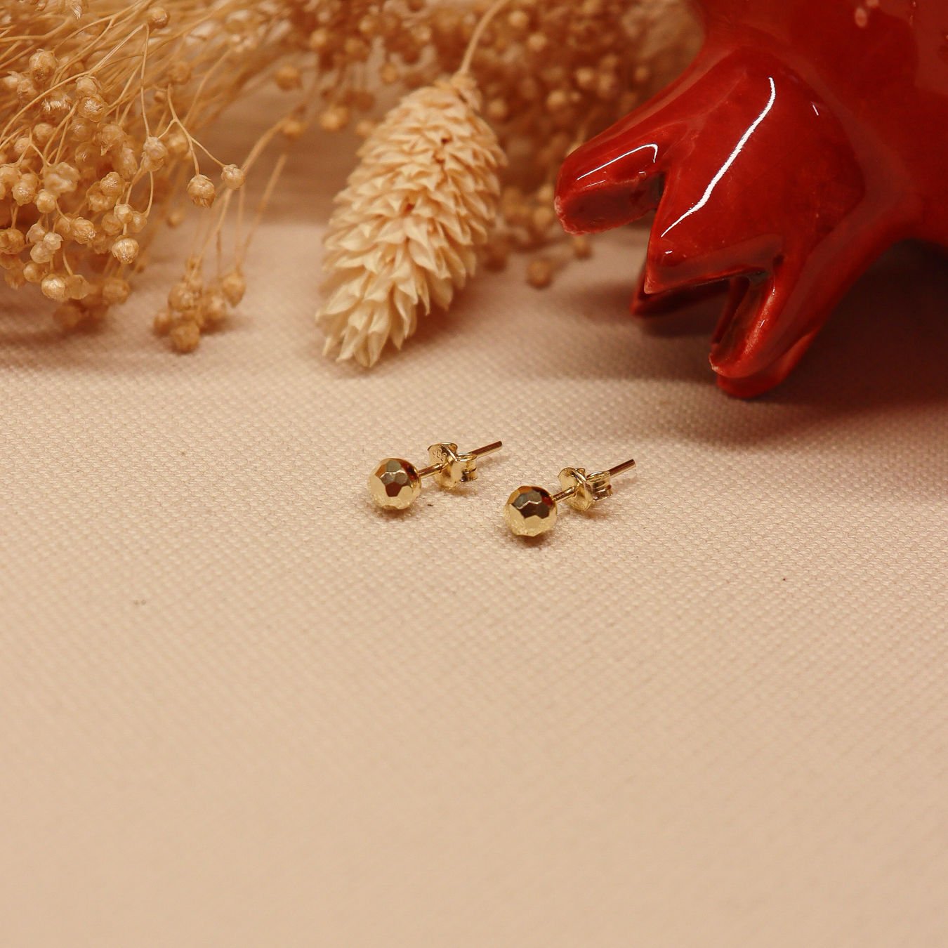 4 mm Disko Top Vidalı Küpe