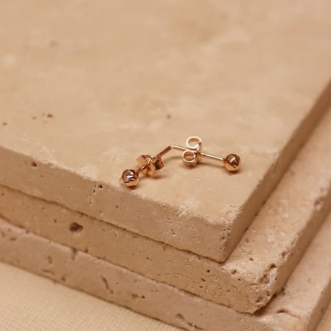 2 mm Rose Dorika Vidalı Küpe