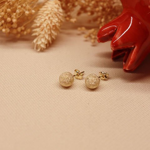 8 mm Simli Top Vidalı Küpe