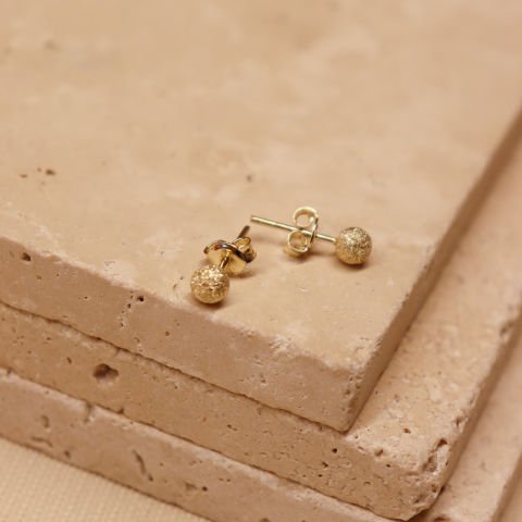 6 mm Simli Top Vidalı Küpe