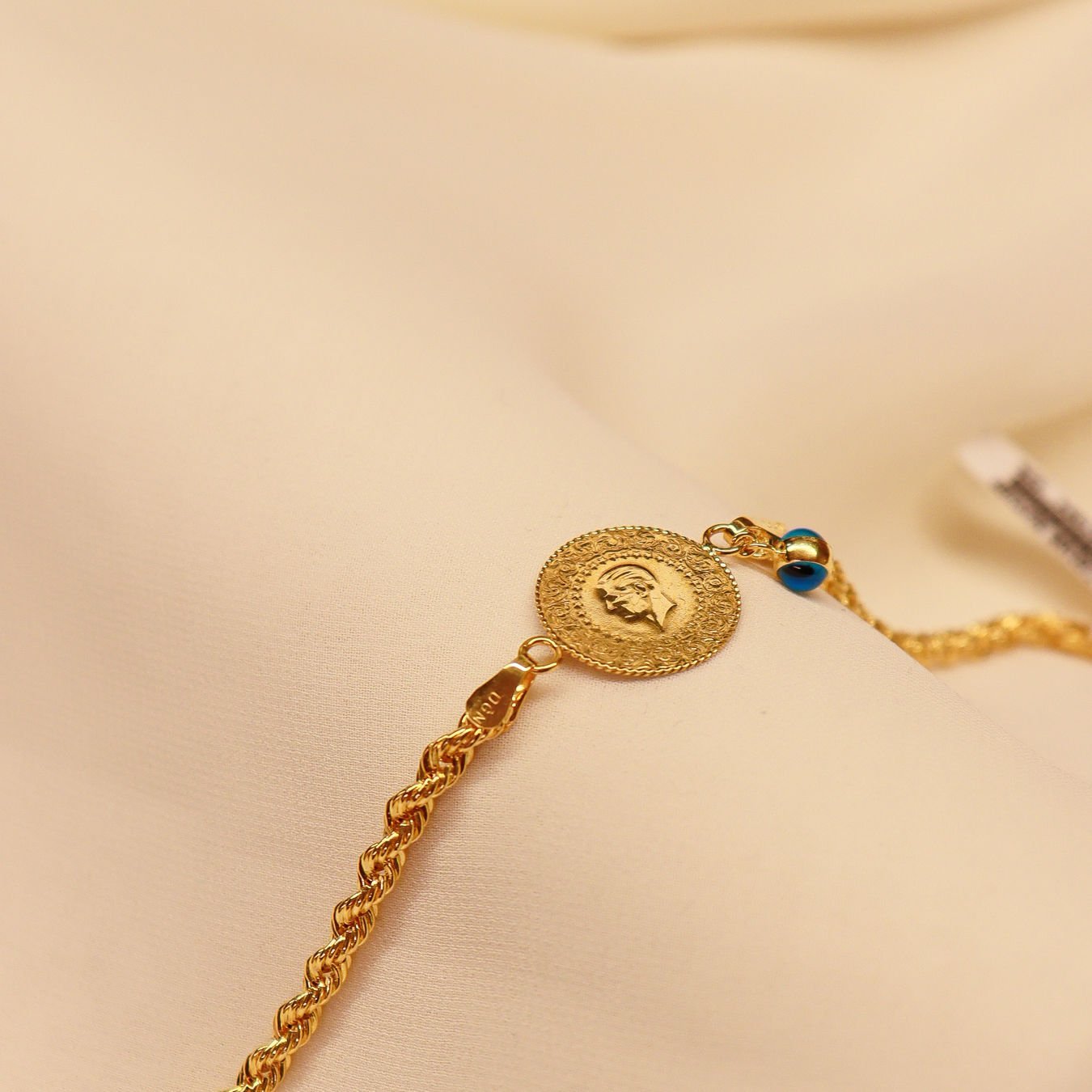 Halat Zincirli Çeyrekli Bileklik