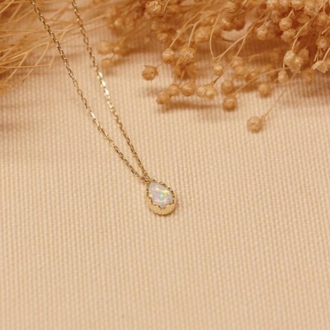 Opal Damla Minimal Kolye