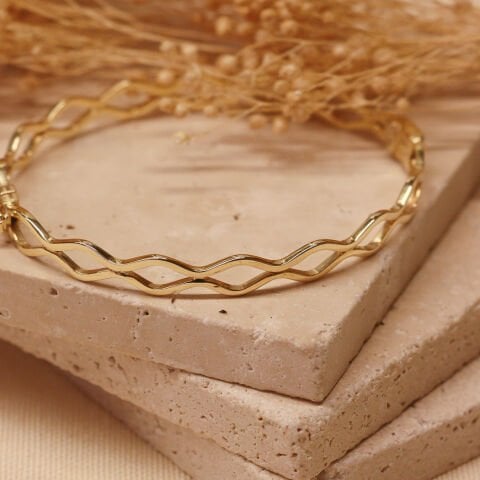 Zikzak Örme Modern Kelepçe