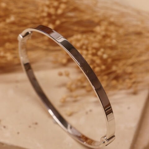 6 Mm Beyaz Sade Modern Kelepçe