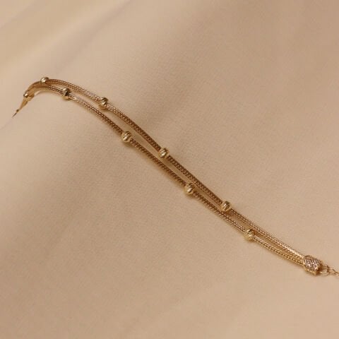 İki Sıra Dorika Toplu Modern Bileklik