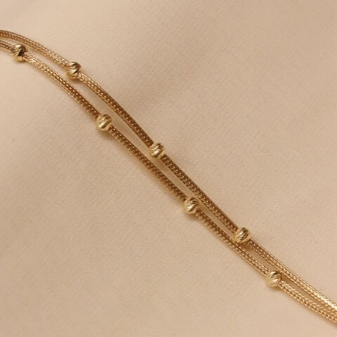 İki Sıra Dorika Toplu Modern Bileklik