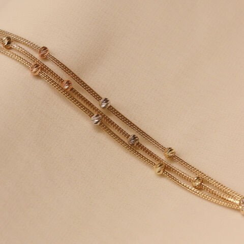 Üç Sıra Dorika Toplu Modern Bileklik