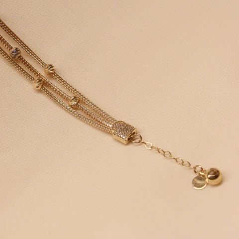 Üç Sıra Dorika Toplu Modern Bileklik