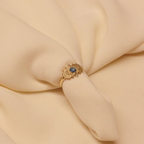 Aquamarine Plaka Modern Yüzük