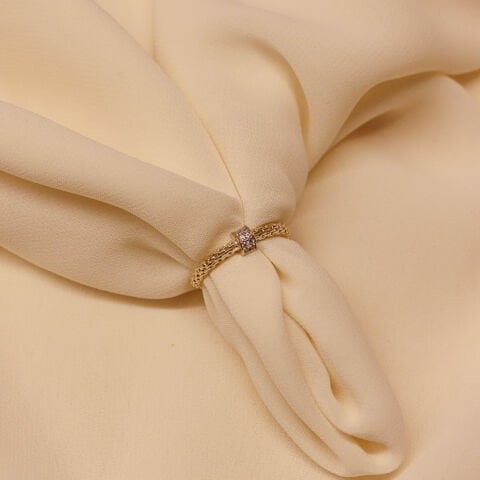 Hasır Örme Minimal Yüzük