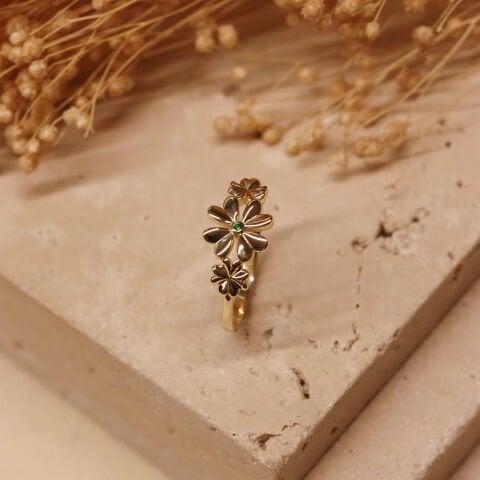 Çiçek Minimal Yüzük