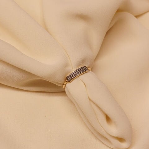 Taşlı Künye Minimal Yüzük