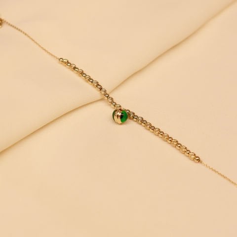 Yeşil Gözlü Dorika Modern Bileklik