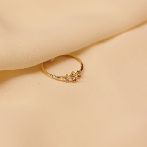 Taşlı Tria Minimal Yüzük