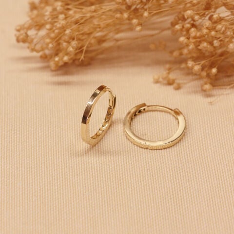 1.6 Cm Kare Kesim Halka Küpe